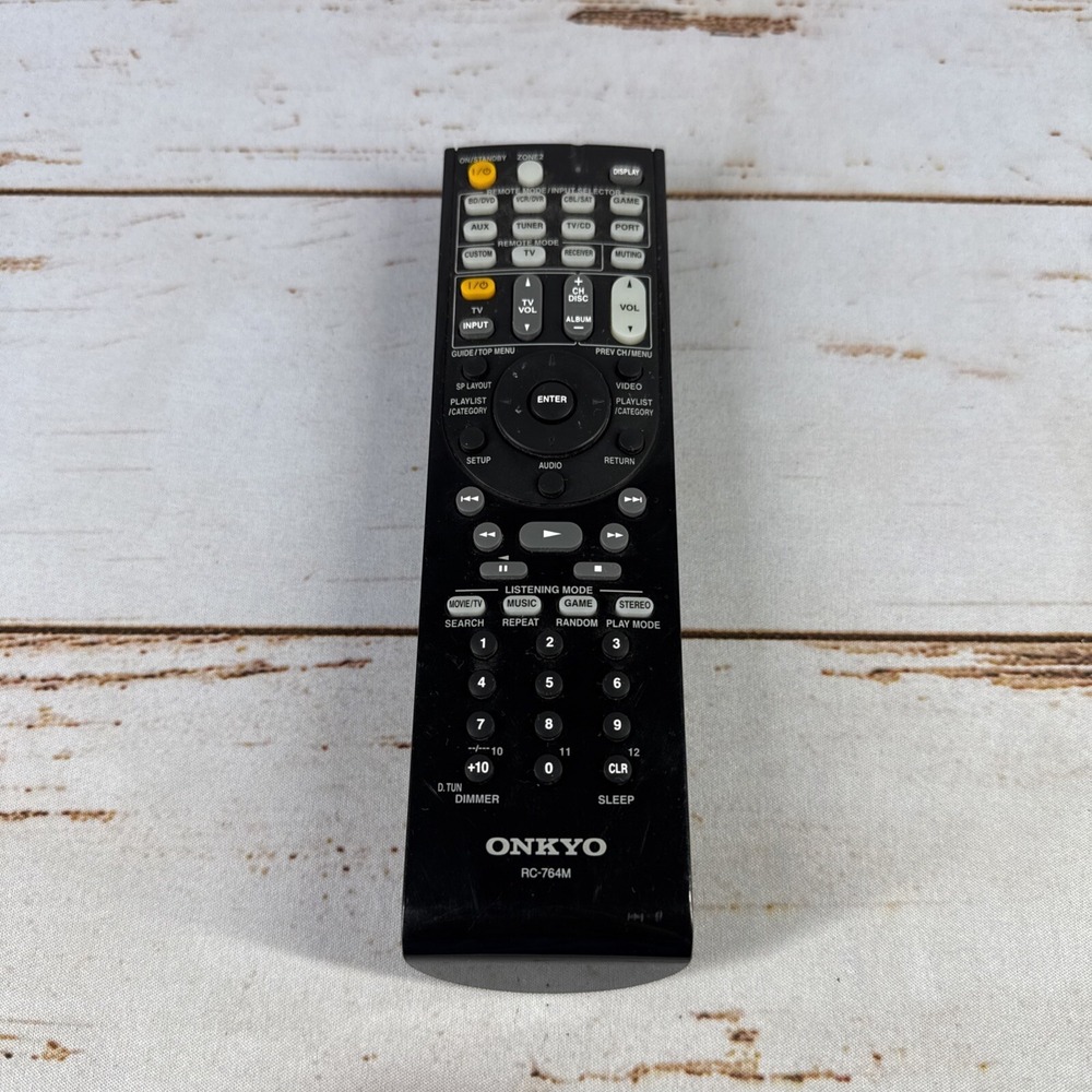 Genuine Onkyo RC-764M Audio Video Receiver Remote Control OEM Black Tested